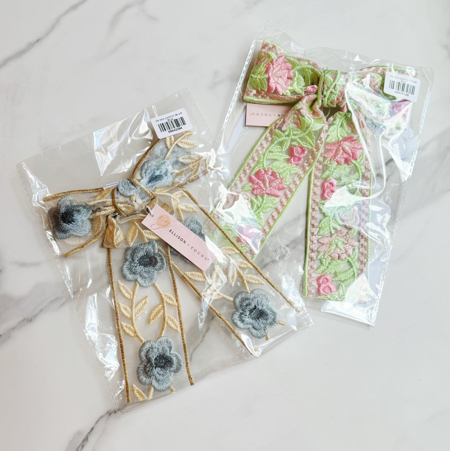 Lace Flower Embroidered Hair Bow