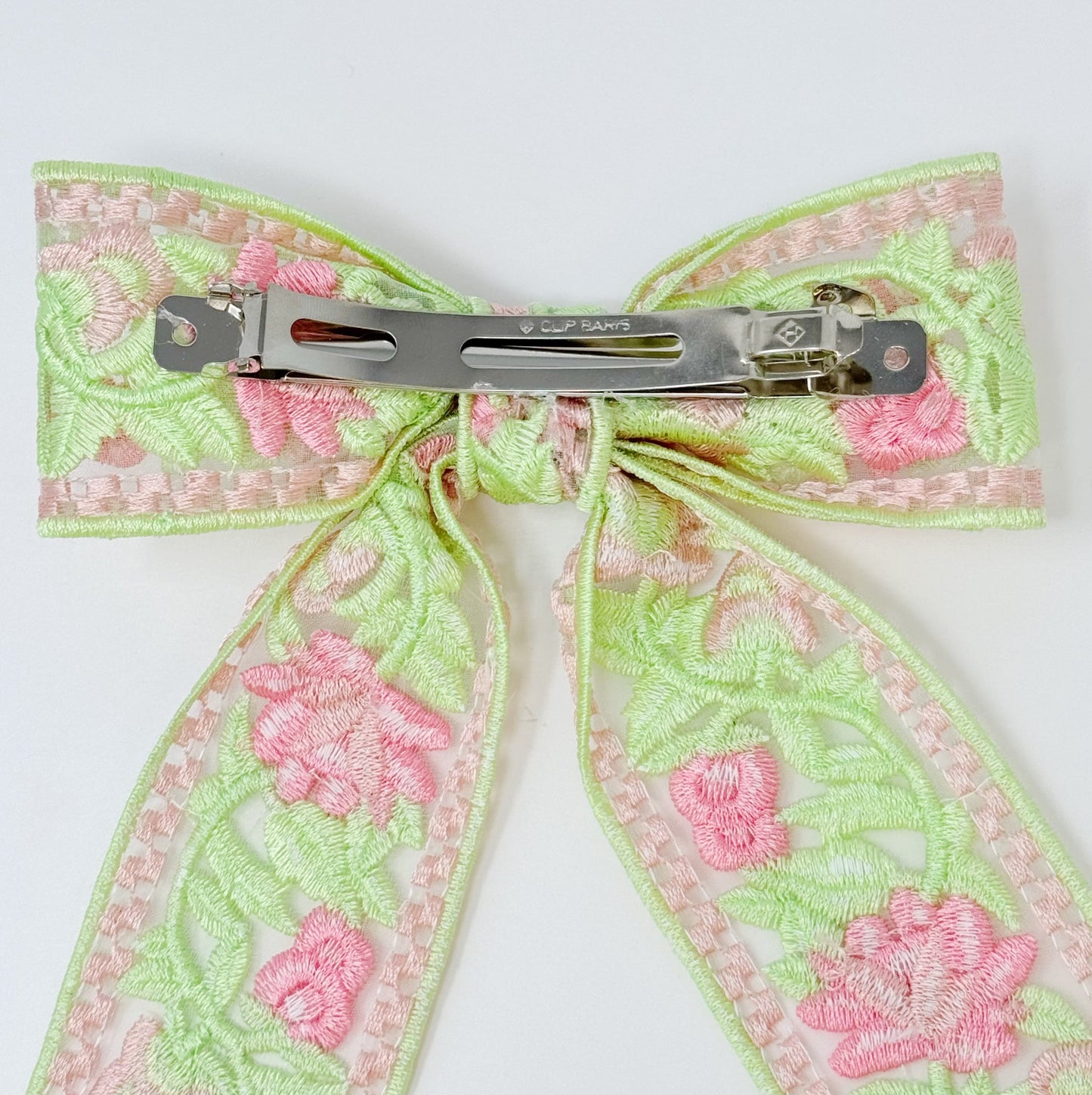 Lace Flower Embroidered Hair Bow