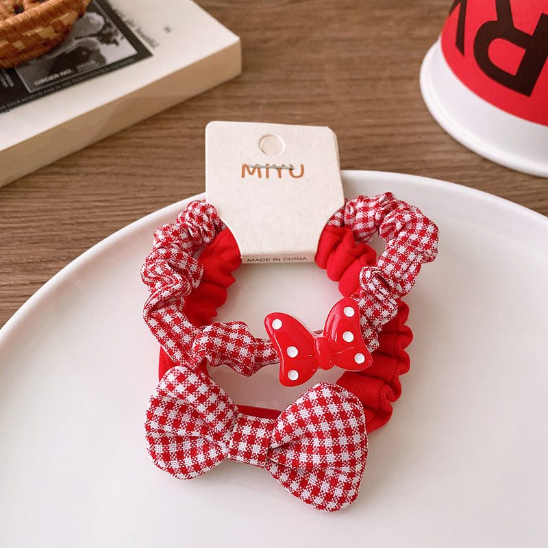 Strawberry Bunny Hair Ties – Set of 2
