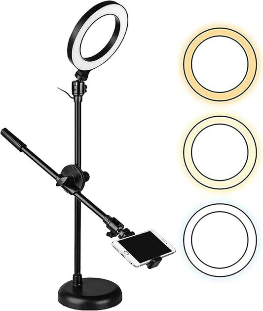InstaGlow Creator Ring Light – 6” w/ Phone Holder