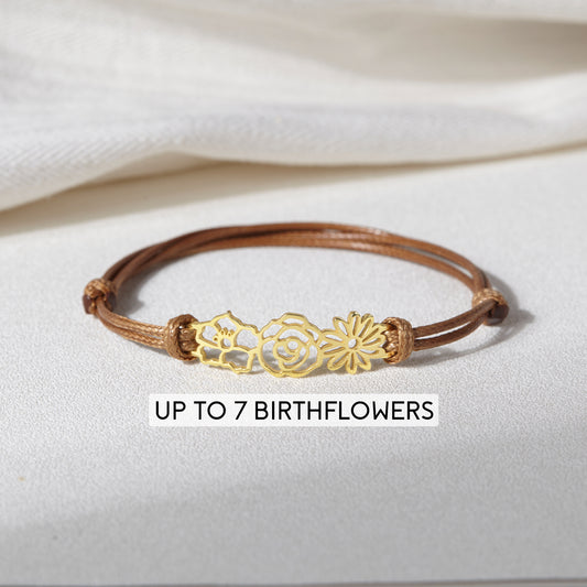 Birthflower Bracelet for Mom (Custom Family Bracelet)