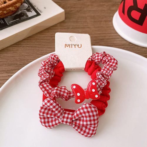 Strawberry Bunny Hair Ties – Set of 2